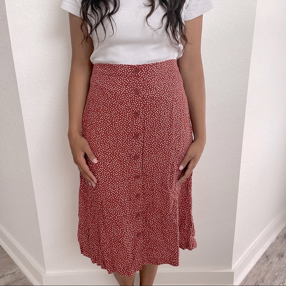Dotted MIDI Skirt
